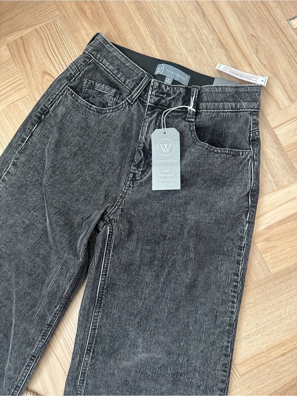 Wit & Wisdom High Rise Wide Leg Jeans - Washed Black